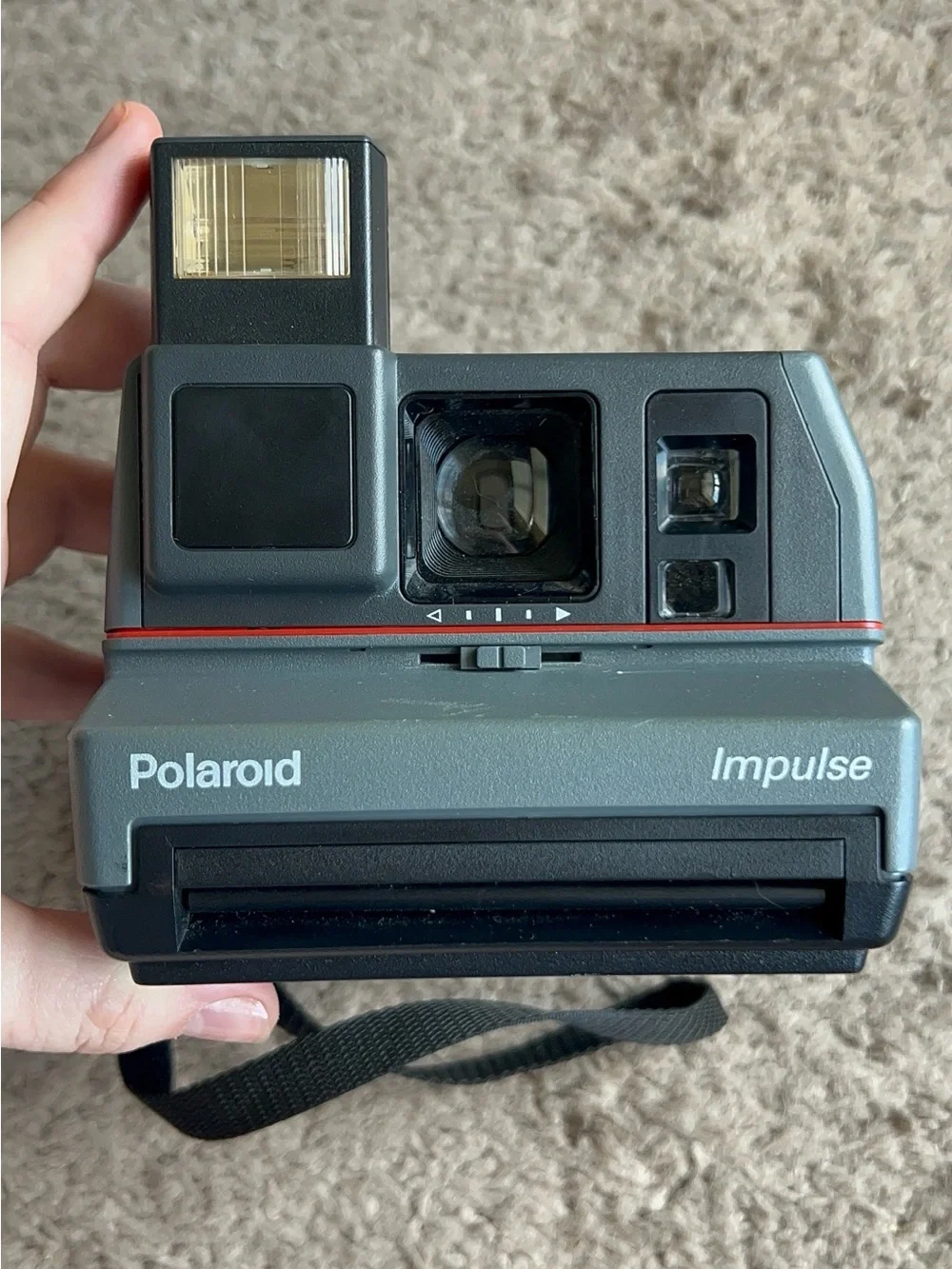 Vintage Polaroid impulse Instant Camera - Black  - no issues